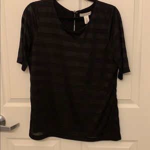 Black striped shirt